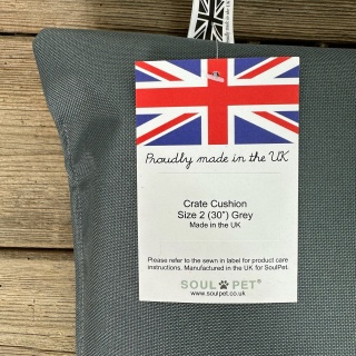 Grey Dog Bed For Cage & Crates Waterproof Hygienic Bedding Mat